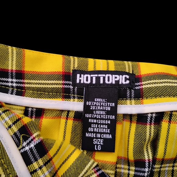 Hot Topic Yellow Plaid Mini Skirt - Picture 6 of 7